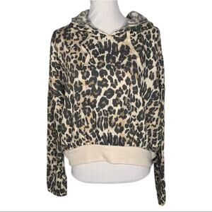 BP. Beige Birch Leopard Print Crop Hoodie XL